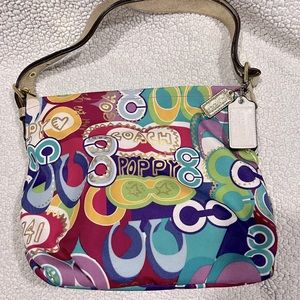 Authentic COACH Poppy Pop C Graffiti Shoulder Bag